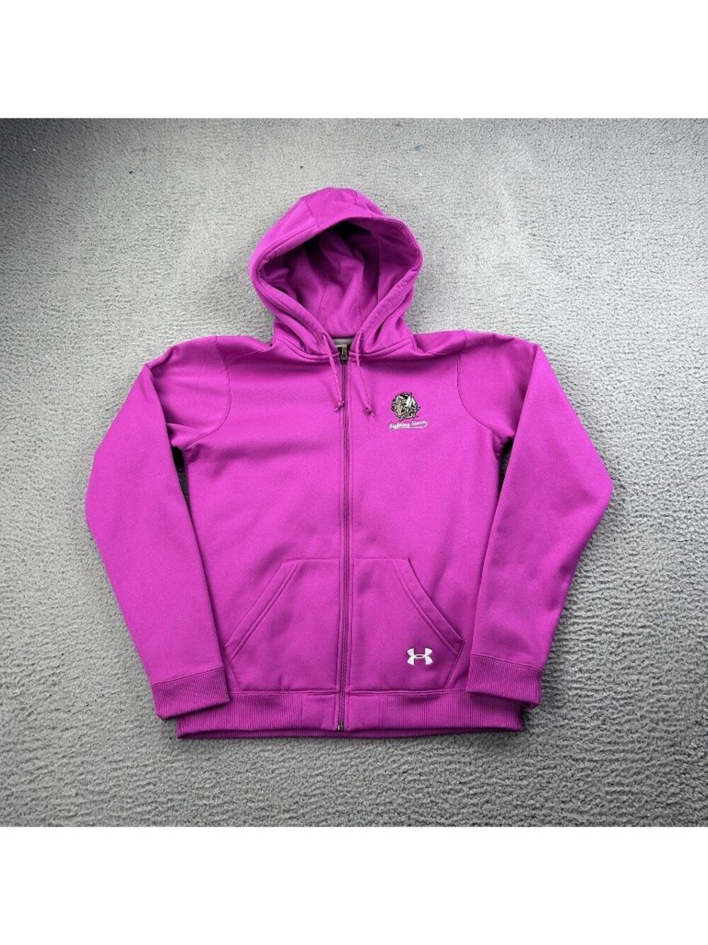 North Dakota Fighting Sioux Under Armour Pink Medium Hoodie Sweatshirt Womens